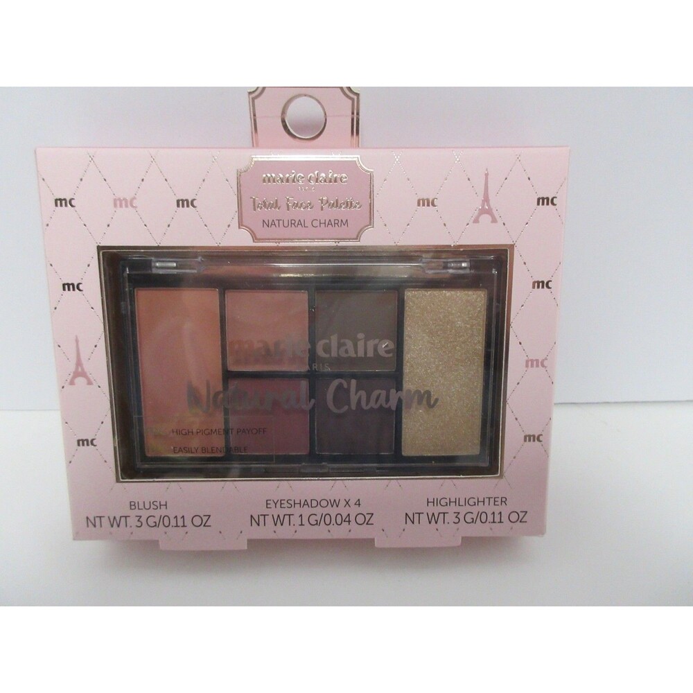Marie Claire Paris Natural Charm Palette~Highlighter~Eyeshadow~Blush